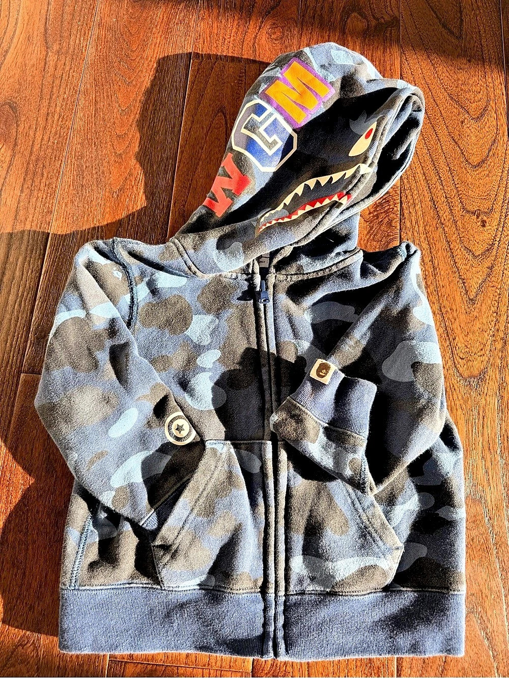 A Bathing Ape BAPE Camo Shark Full Zip Hoodie